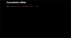 Desktop Screenshot of foundationbible.com
